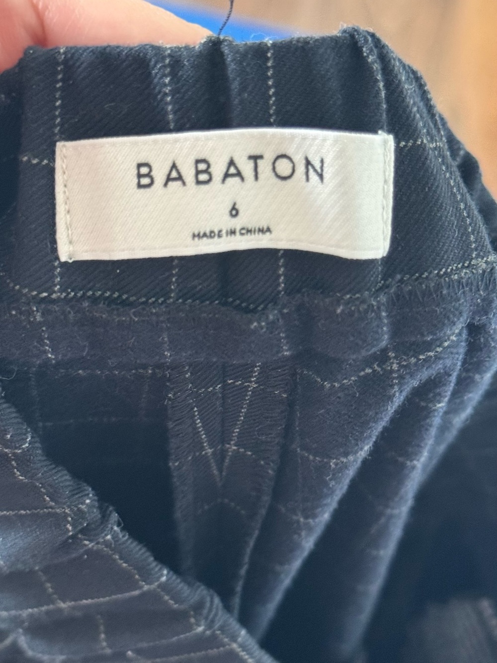 Babaton Black Pinstripe Pencil Skirt
